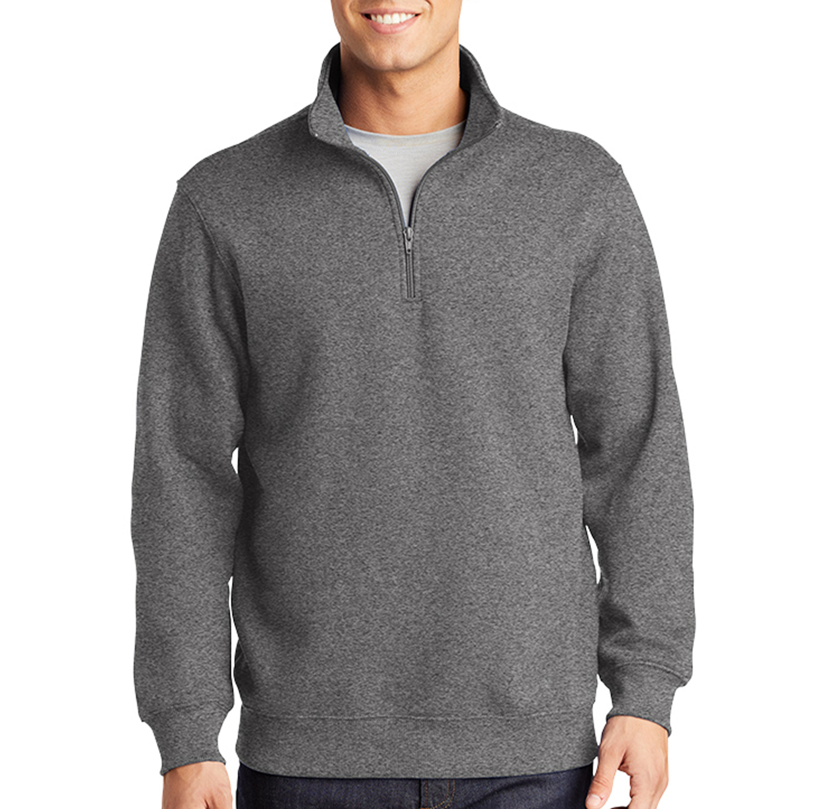 [teket] / ☆ 25SS Plan Half Zip-Up Sweatshirt / Melange Gray Plan Half Zip-Up Sweatshirt Melange Gray - teket