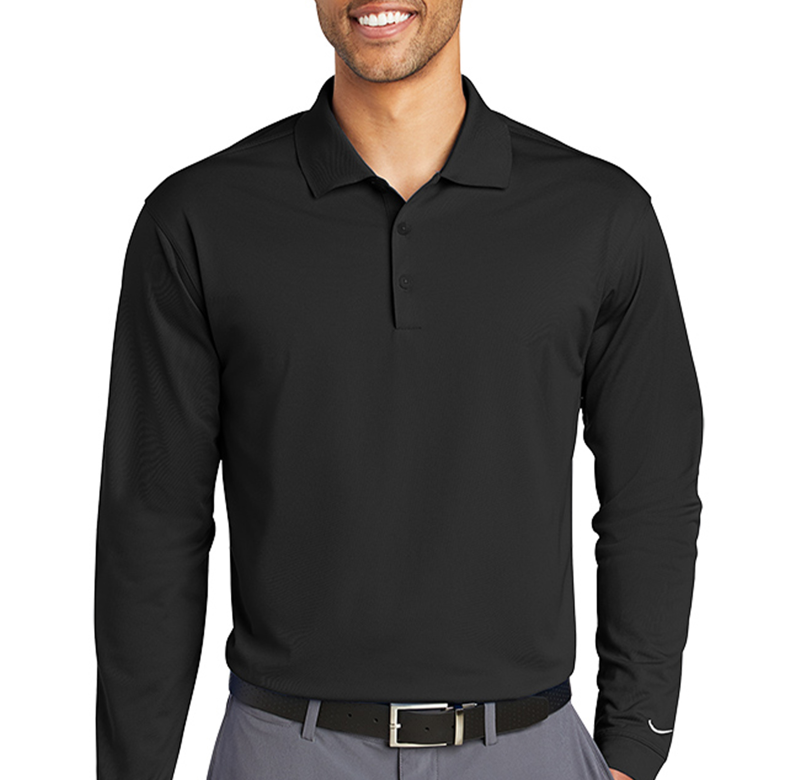 Nike Unisex Dri-FIT Long Sleeve Polo Shirt - Custom Branded