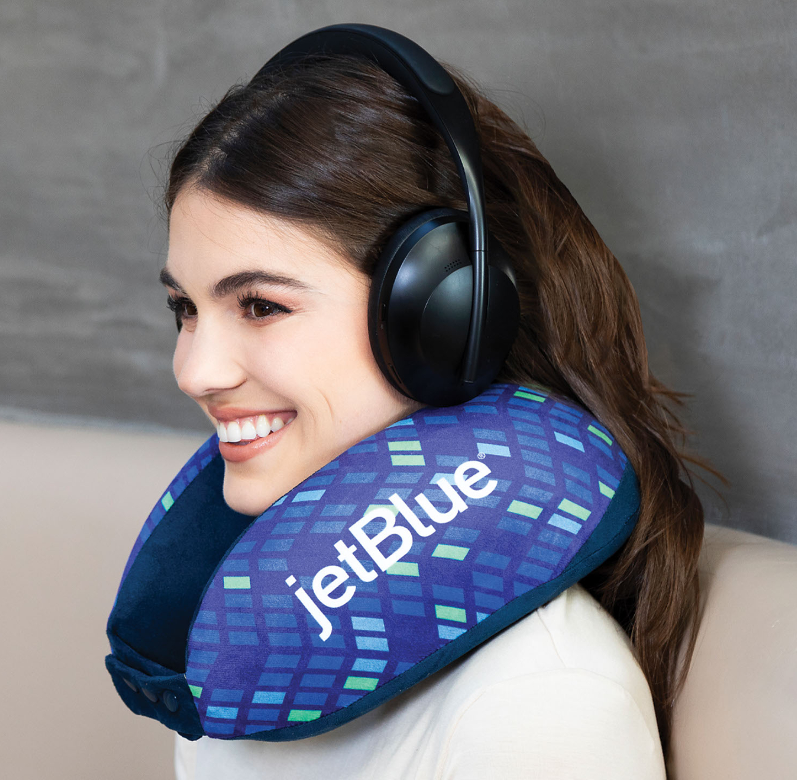 Memory Foam Travel Pillow Custom Branded Promotional Travel Pillows