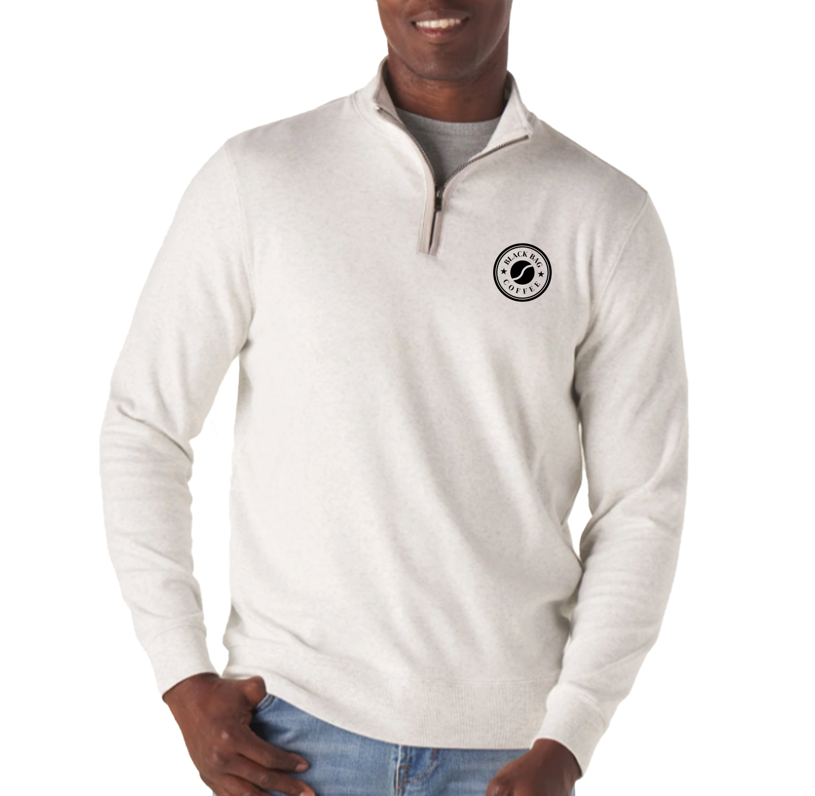 The Normal Brand Men's Puremeso Weekend QuarterZip Pullover Branded