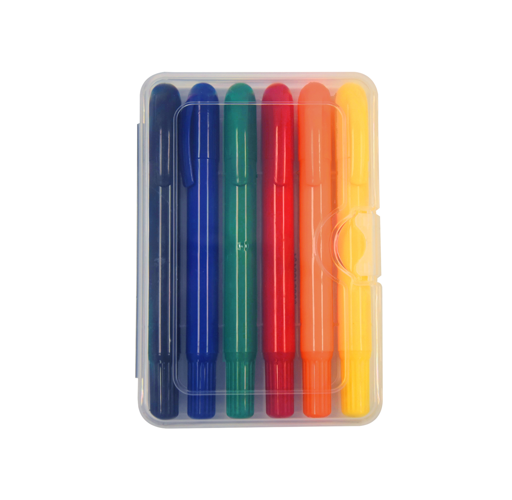 Retractable Crayons Rochle 6-Piece Retractable Crayons In Case - Branded Promotional Custom ...