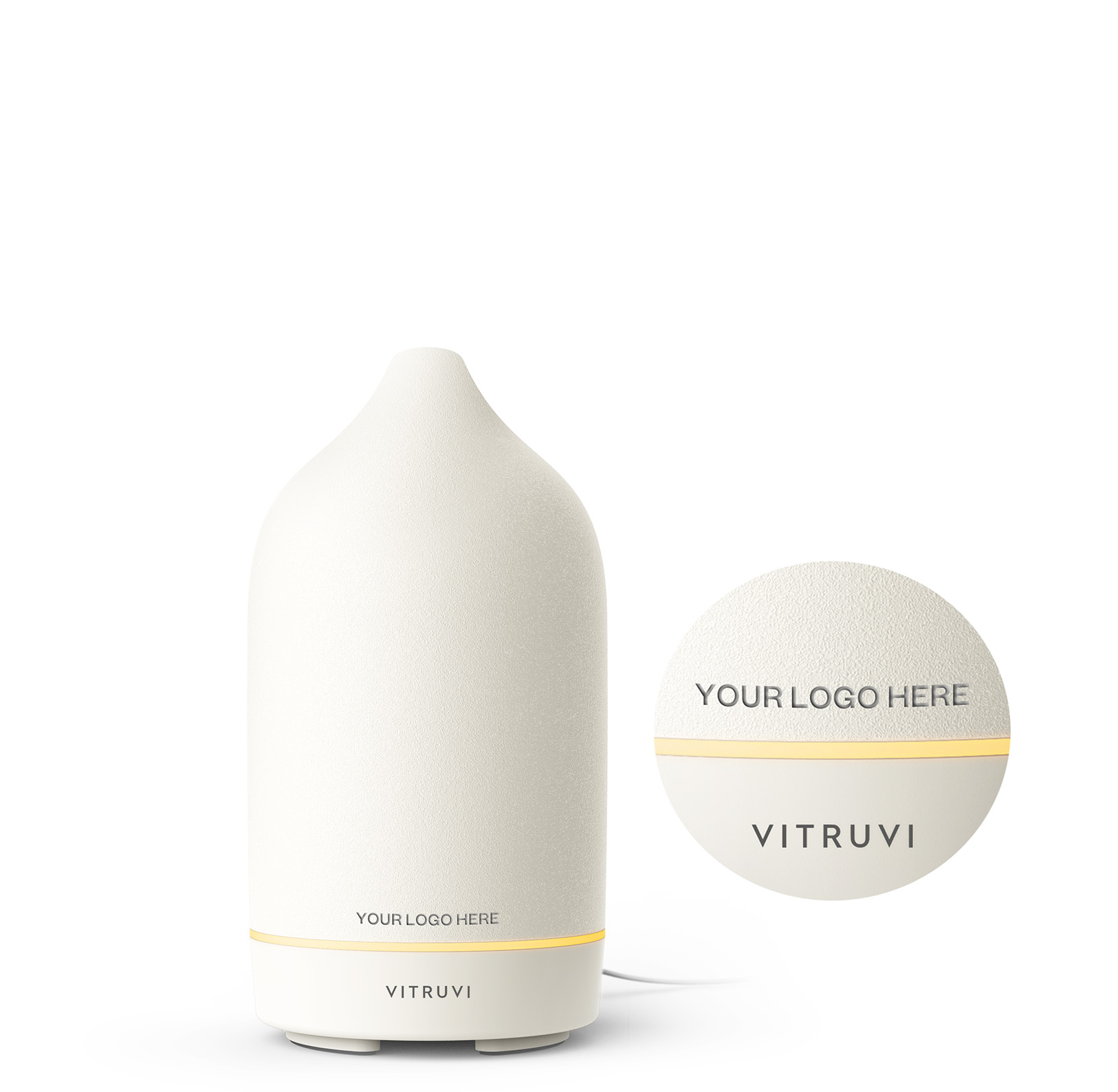 Serene House Glass Diffuser lit up and in use