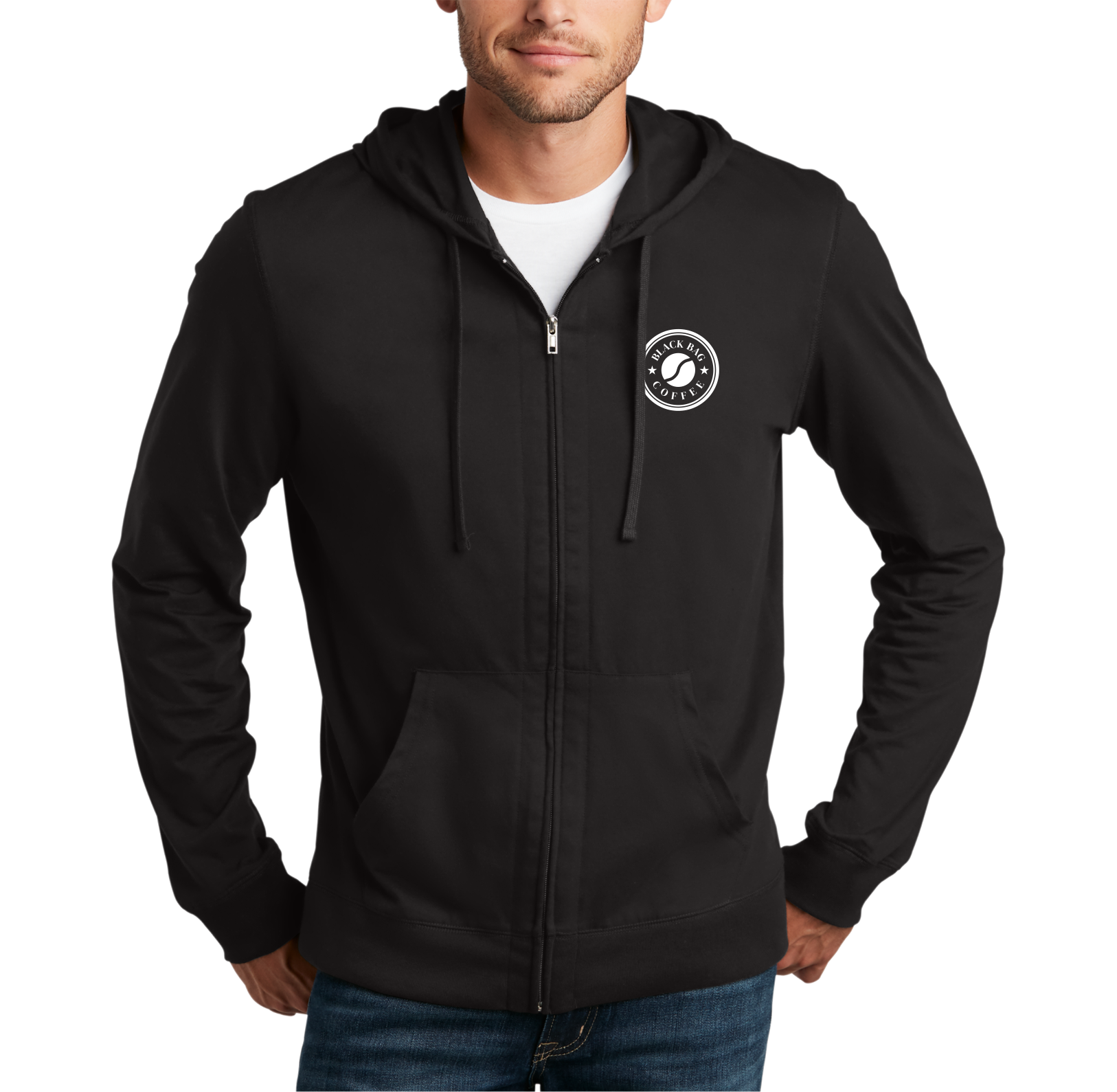 Diagonal jersey hoodie