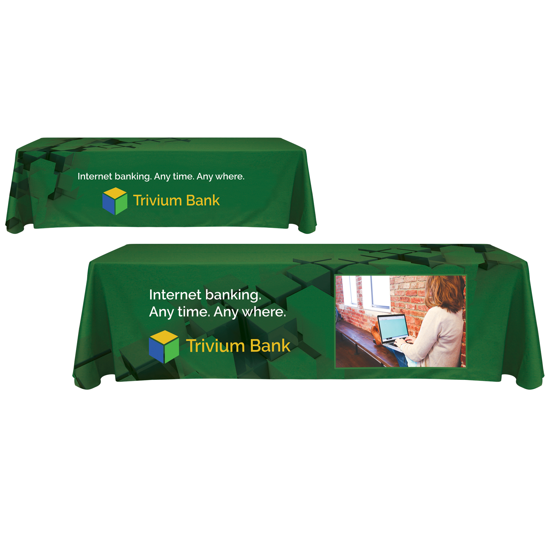 8' Throw Table Cover Custom Branded Promotional Table Covers