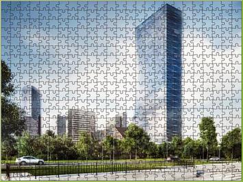 500 Piece Puzzle customized with a company logo