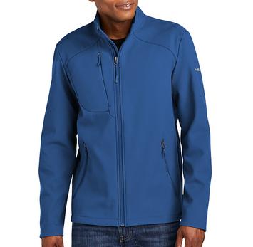 Eddie Bauer unisex stretch soft shell jacket, a blank soft shell in cobalt blue