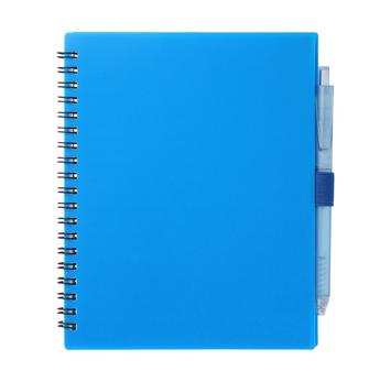 Recycled Spiral Notebook with Pen customized with a company logo