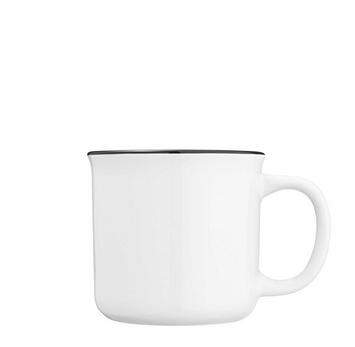 CORE365 12 Oz. Ceramic Mug in black with a wrap-printed logo