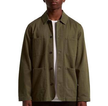 AS Colour men's chore jacket, a blank army green cotton chore jacket