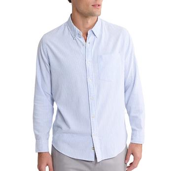 Fair Harbor Men's Salty Oxford Shirt with embroidered chest logo